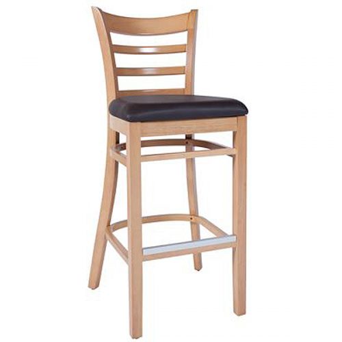 Decon Stool Natural Uph Dk Brown