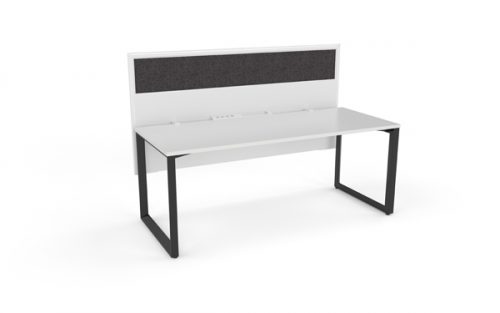 Anvil Black Desk w Hung Screen