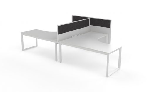 Anvil White 2Pod T layout w 1800w Hung Smoke Screen on 1 End